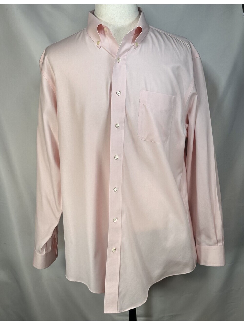 Jos A Bank Travelers Tailored Button Up Shirt Pink Mens XL